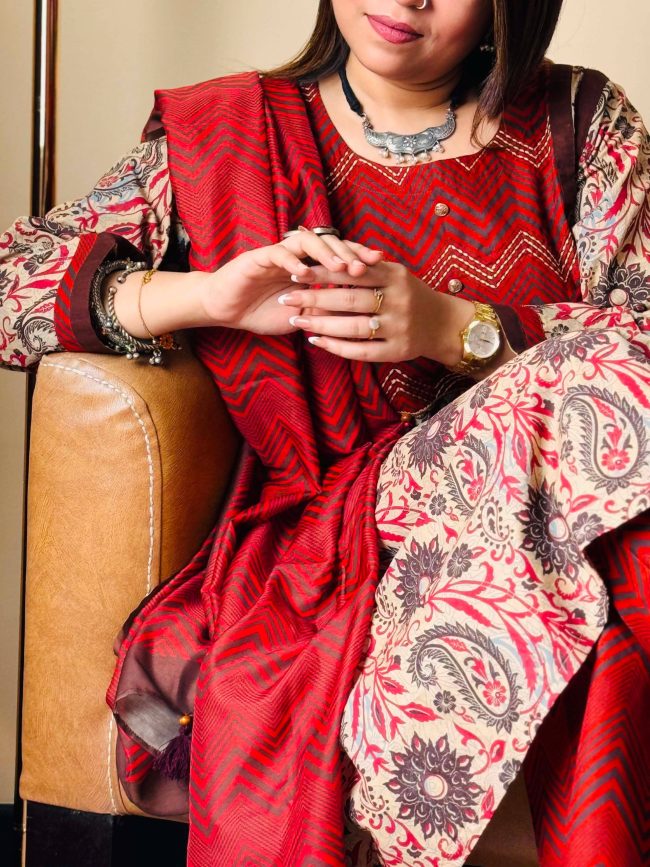 rimson Kolka Paisley Cotton 3-Piece Kurti Set