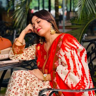 unset Bloom Embroidered Cotton 3-Piece Kurti Set